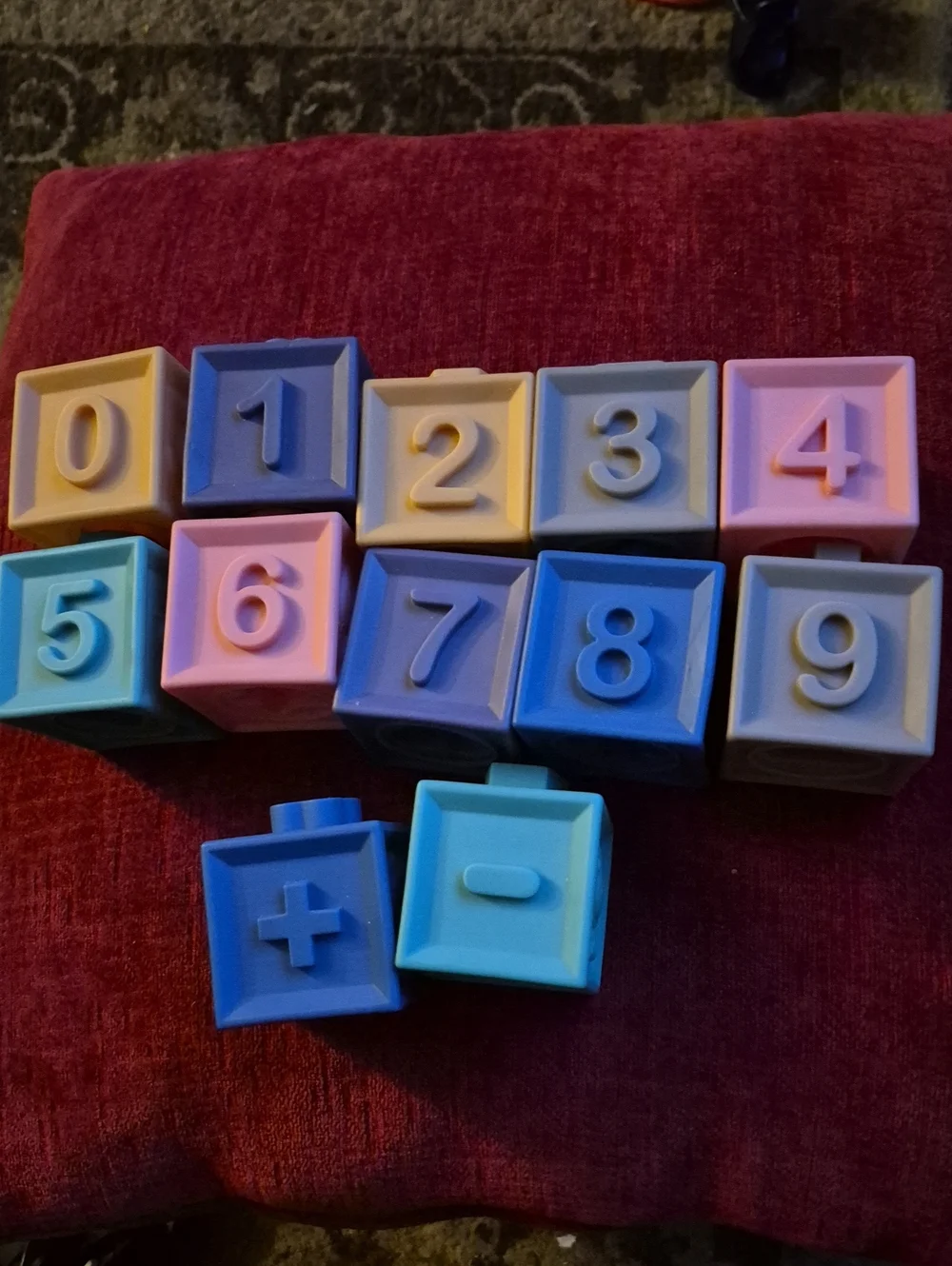 Baby Blocks Set, Colorful Stackable 12 Pieces